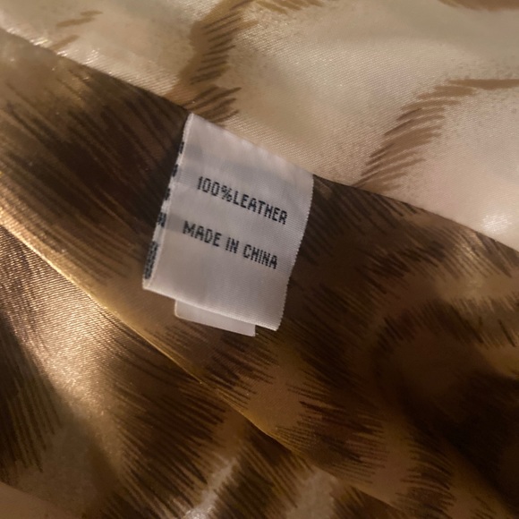 Cache Brown Leather and Faux Fur Jacket size 12. Excellent Condition, very rare! - Picture 14 of 16